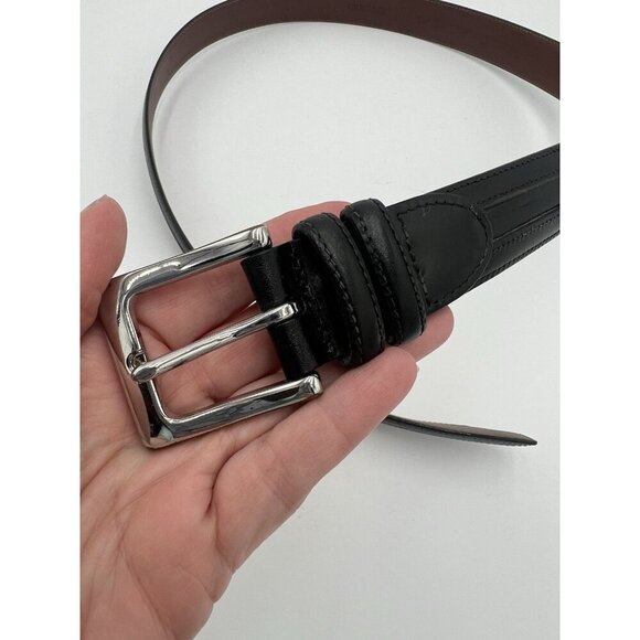 Daniel Cremieux Signature Collection Black Cowhide Belt Men Size 42 S85BX101 - Picture 4 of 10